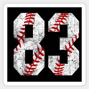 Vintage #83 Baseball Laces Baseball Mom Jersey Love Baseball Sticker